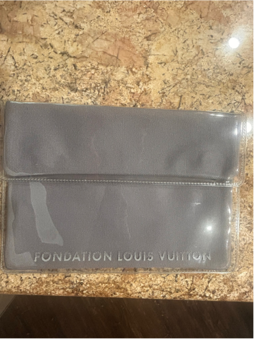 Louis Vuitton Fondation Clutch Bag One Size Grey